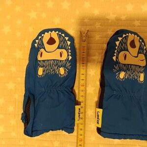 Blue Dinosaur Kids Mittens
